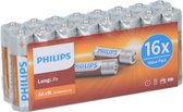 Batterijen Philips Longlife AA 16 stuks AA batterij Philips
