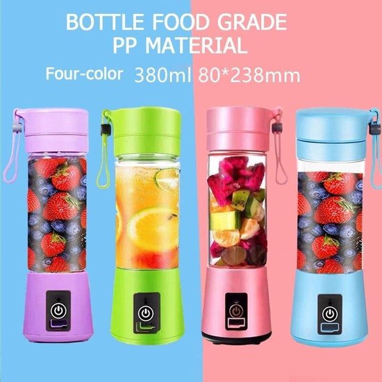 DrPhone V7 - Draagbare Blender - Mixer / Shaker - 2000 mAh Accu - 380ml - Roze van DrPhone — afbeelding 3