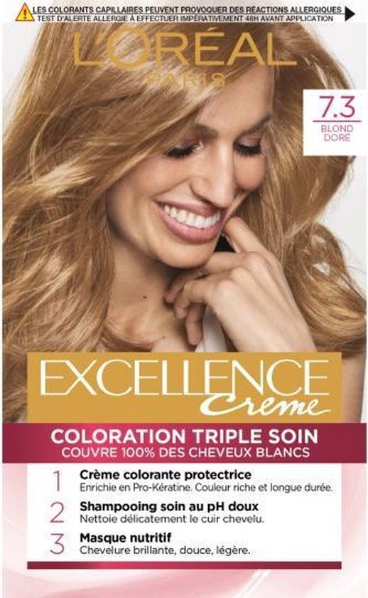 L`Oréal Excellence Creme 7.3 Blonde Noisette - Teinture pour les cheveux |  bol