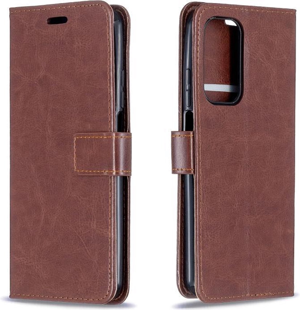 Portemonnee Book Case Hoesje Geschikt voor: Xiaomi Mi 10T / Mi 10T Pro - bruin