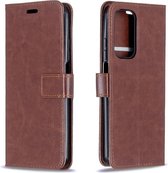 Portemonnee Book Case Hoesje Geschikt voor: Xiaomi Mi 10T / Mi 10T Pro -  bruin