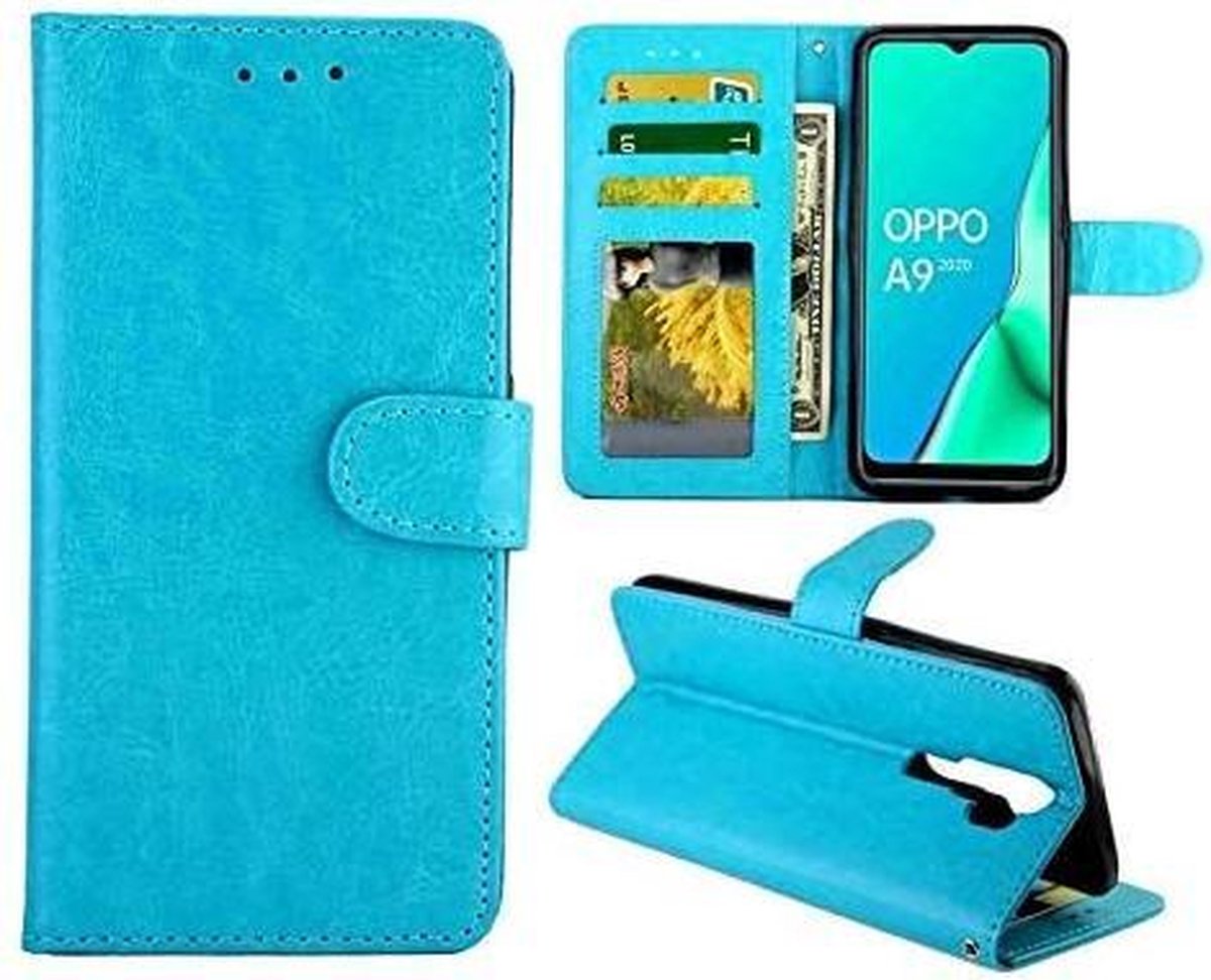 Portemonnee Book Case Hoesje Geschikt voor: Oppo A9 (2020) / A5 (2020) - turquoise