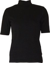 MOOI! Company - Dames T-shirt - MAARTJE - Turtleneck - Losse pasvorm - kleur Zwart- XS