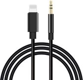 iPhone Lightning naar Headphone Jack Audio Aux Kabel - Iphone auto kabel - 3.5 mm - 1 Meter - Zwart