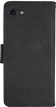 BMAX Leren booktype hoesje geschikt voor iPhone SE 2020 met pashouder / Hardcase / Hard cover / Flip case / Telefoonhoesje / Beschermhoesje / Telefoonbescherming - Zwart