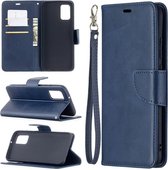 Samsung Galaxy A02s hoesje - MobyDefend Wallet Book Case Met Koord - Blauw - GSM Hoesje - Telefoonhoesje Geschikt Voor: Samsung Galaxy A02s
