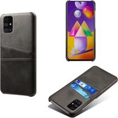 Samsung Galaxy M11 / A11 hoesje - MobyDefend Lederen Backcover Met Vakjes Voor Pasjes - Zwart - GSM Hoesje - Telefoonhoesje Geschikt Voor: Samsung Galaxy M11