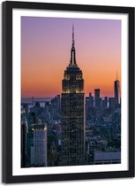 Foto in frame ,  Empire State Building , New York  , 80x120cm , Multikleur , wanddecoratie