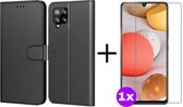 HGA Telefoonhoesje - Book Case - Geschikt Voor Samsung Galaxy A52 5G - Zwart En Black