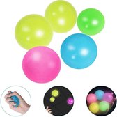 Fidget Sticky balls - globbles balls - 7 stuks gemixt kleuren sticky wall balls