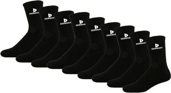 9-Pack Donnay Sportsokken - Heren - Black (020) - maat 43-46