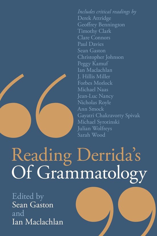 Reading Derrida's Of Grammatology - cover