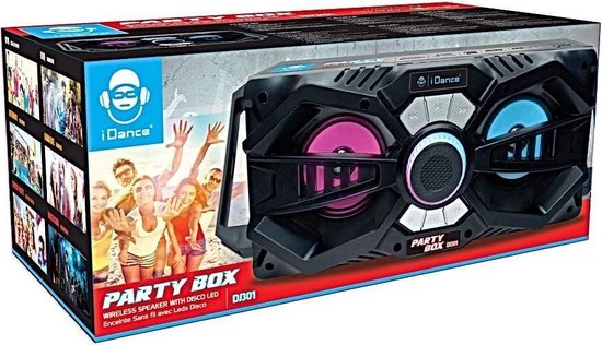 iDance DJ301 Party Speaker - Portable Bluetooth Speaker met Disco LED-Verlichting - 100 Watt vermogen - USB en AUX Aansluiting van iDance — afbeelding 4