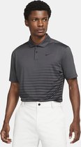 Men Dry Fit Vapor Stripe Polo Dark Grey