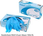 Romed Handschoen Nitril 3.0 µm  blauw 100st XL - wegwerphandschoen - plastic handschoen