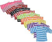 Doll Striped Long Sleeve T-shirts Set of 10 - Lange Mouwen T-shirts voor 46cm Pop