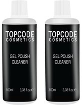 TOPCODE Cosmetics 2x Gellak cleaner - 100ml - MCCL02- Transparant Ontvet de nagels voor een top hechting