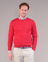 Heren > Steppin' Out Spring 2021 Trui Cotton Cashmere Crew Neck Mannen - Regular Fit - Katoen - Rood (XXL)