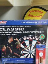 Bull's dartbord Classic + 1 set Datadart Brass darts