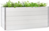 Bol.com Nova Grow plantenbed 195 x 91 x 100 cm HKC houtoptiek wit aanbieding