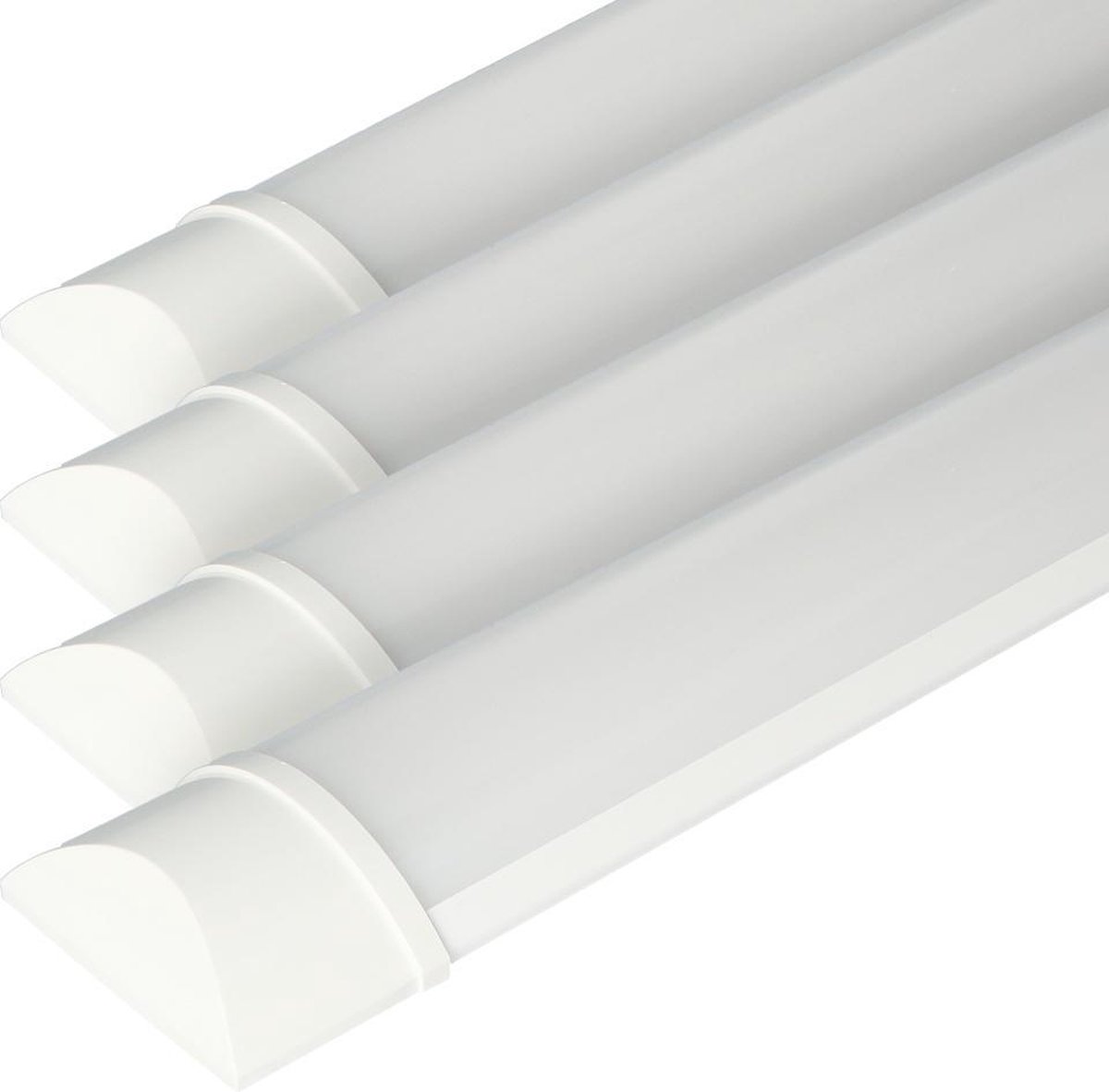 4x HOFTRONIC - LED Batten 60cm - 20W 2400 Lumen - 6400K Daglicht wit - LED TL Armatuur - Voor werkplaats, schuur en als onderbouwverlichting - Incl. montageklemmen & quick connector - 5 jaar garantie