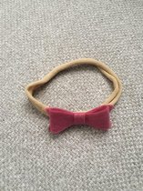 Baby Haarband Vilten Strik - Baby Meisje - Baby Haaraccessoires - Baby Hoofdband - Newborn Haarbandje - Purple Velvet