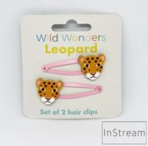 Wild Wonders - Leopard - Haarspeld -kinderspeldje - Leopard - haarclip
