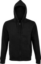 SOLS Heren Spike Full Zip Hooded Sweatshirt (Zwart)