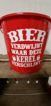 Emmer - Tekst - 5 liter Bier Verdwijnt waar deze kerel - Rood - Kado - Gift