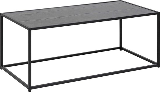 Table basse Seaford 100x50 - noir - Actona - Outlet - Noir - MDF|Métal - Outlet