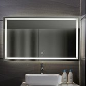 LED Badkamer spiegel 120x70 cm dimbaar, anticondensfunctie