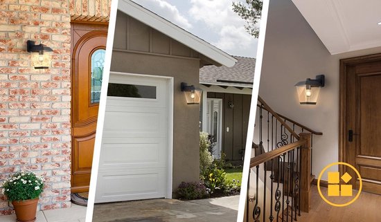 Applique LED - 1x E27 - Style moderne - étanche IP44 - Excl. Source de lumière