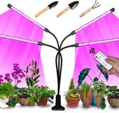 Logivision LED Groeilamp voor Planten en Bloemen - Kweeklamp LED Full Spectrum - Groei en Bloei - Afstandbedienbaar - Waterdicht - Inclusief GRATIS Tuinierset & Montageclip
