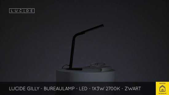 Lucide GILLY - Bureaulamp - LED - 1x3W 2700K - Zwart | bol.com