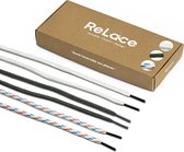 ReLace 3-Lace-Pack Just Lace It - Veters - 3 sportveters - Gemaakt van gerecyclede petflessen - 120cm