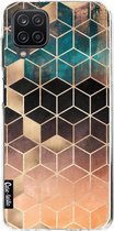Casetastic Samsung Galaxy A12 (2021) Hoesje - Softcover Hoesje met Design - Ombre Dream Cubes Print