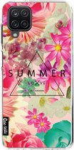 Casetastic Samsung Galaxy A12 (2021) Hoesje - Softcover Hoesje met Design - Summer Love Flowers Print