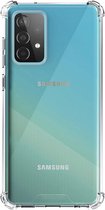 MM&A Anti Shock Back Cover Case Hoesje voor Samsung Galaxy A32 4G – TPU – Harde Plastic - Schokabsorberend - Schokbestendig – Transparant