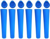 Doodadeals® | Siliconen IJsvormen | Siliconen IJslolly | IJsvormpjes | IJslolly Vormen | Calippo IJsvorm | Zelf IJs Maken | Waterijs Vormen | Blauw | 6 Stuks