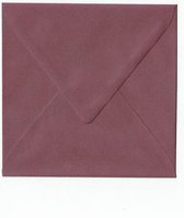 Luxe Vierkante enveloppen - 50 stuks - Aubergine - 14x14 - 110grams