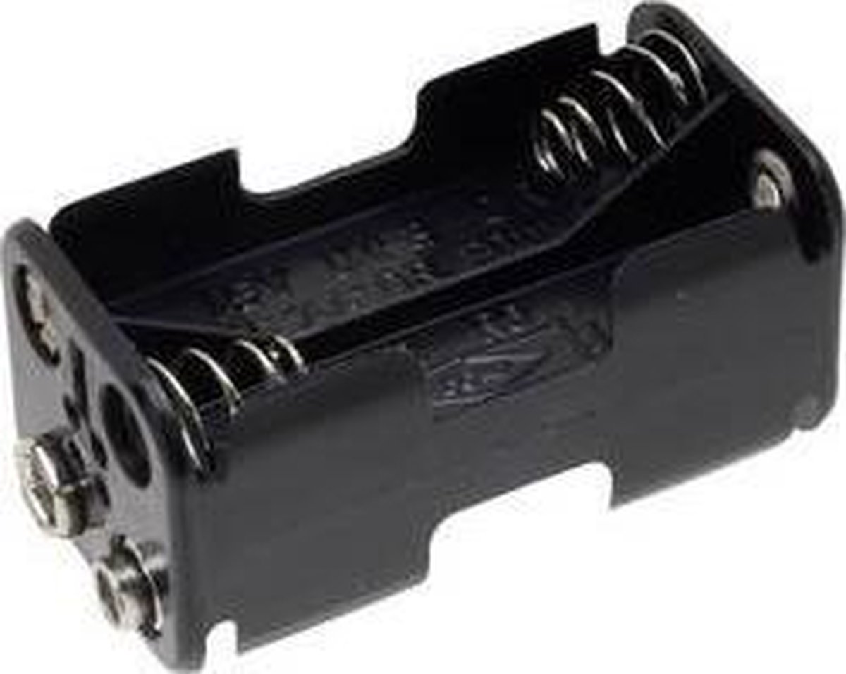 TRU COMPONENTS BH-343-2B Batterijhouder 4 AA (penlite) Drukknopaansluiting