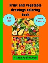 Fruit and vegetable drawings coloring book