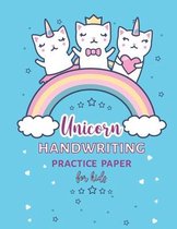 Unicorn Handwriting Practice Paper For Kids