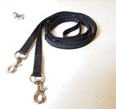 Antislip - teugel - met musketons - zwart - 3m. - Westeind