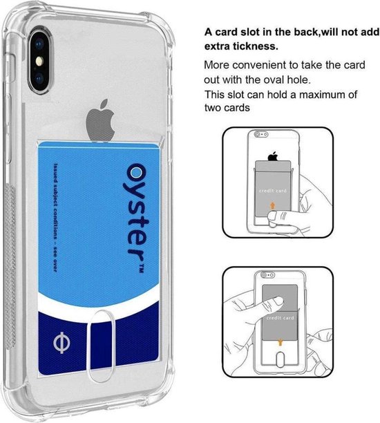 Porte-cartes YPCd® Apple iPhone XS Max - Etui Shock Transparent