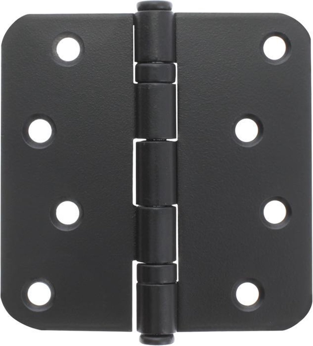 Starx - deurscharnier -kogellager - 89 x 89 - ronde hoek - zwart - set van 2 stuks