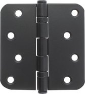 Starx - deurscharnier -kogellager - 89 x 89 - ronde hoek - zwart - set van 2 stuks