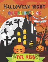 Halloween Night Coluring Book For Kids