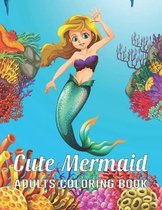 Cute Mermaid Adults Coloring Book