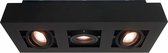 Plafondlamp Bosco 3L Zwart - incl. 3x GU10 LED 3,8 W  -Warmglow DIM -  spots verlichting led zwart - opbouwspot led zwart - plafondlamp zwart - spotje led zwart - led lamp zwart